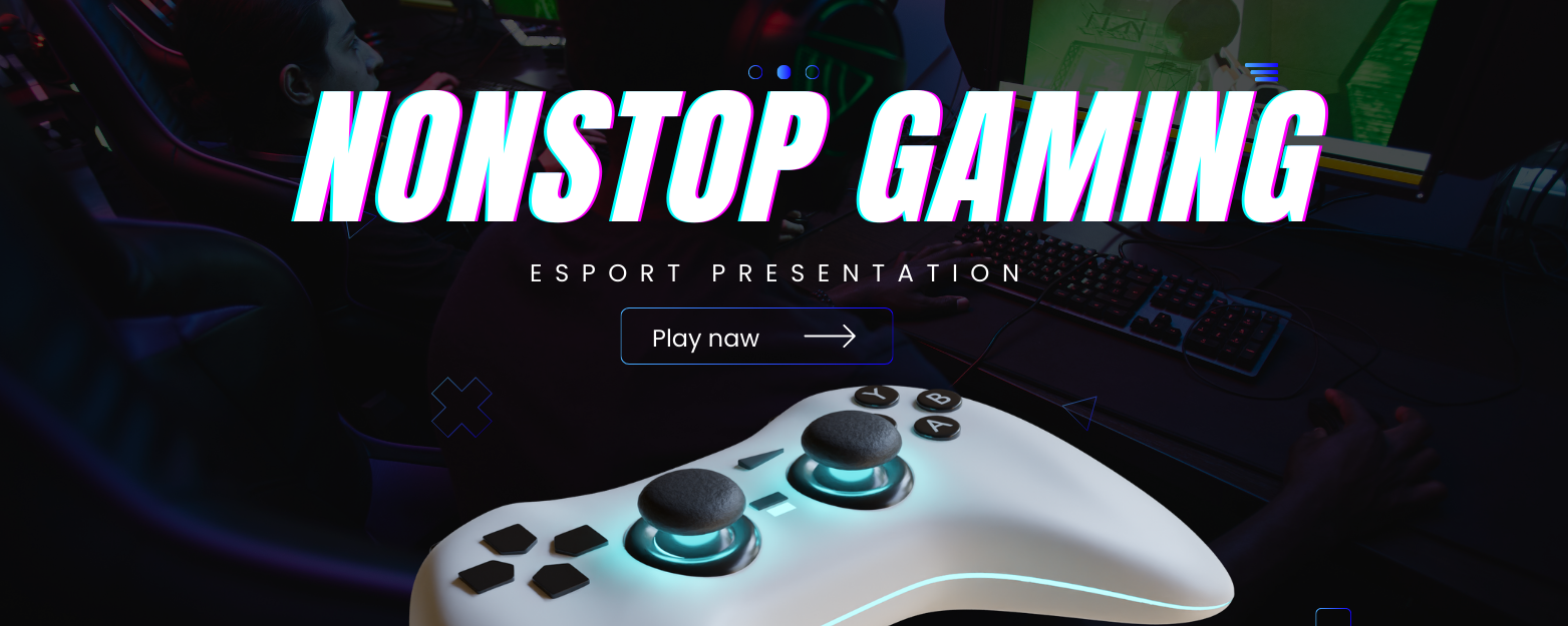 Black and Blue Gradient Modern Esport Presentation (1563 x 625 px)